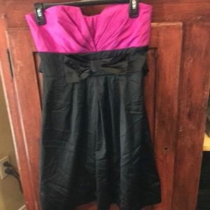 Size 9 beautiful strapless Pink and black dress